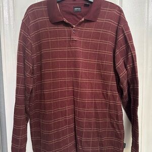 Vintage Burgundy Checkered Men's Shirt